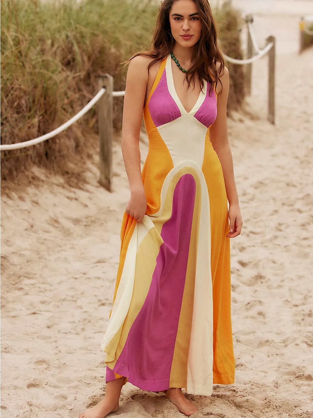 Free People Tropic Pop Maxi Dress XS Color: Island Flower Combo NWT